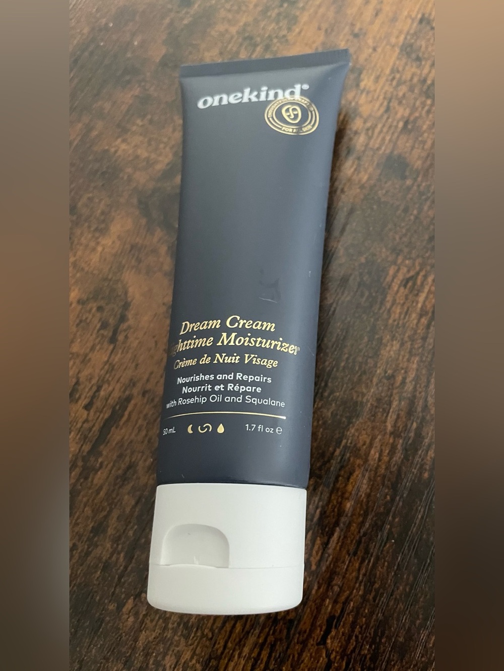 onekind Dream Cream Nighttime Moisturizer — navy blue